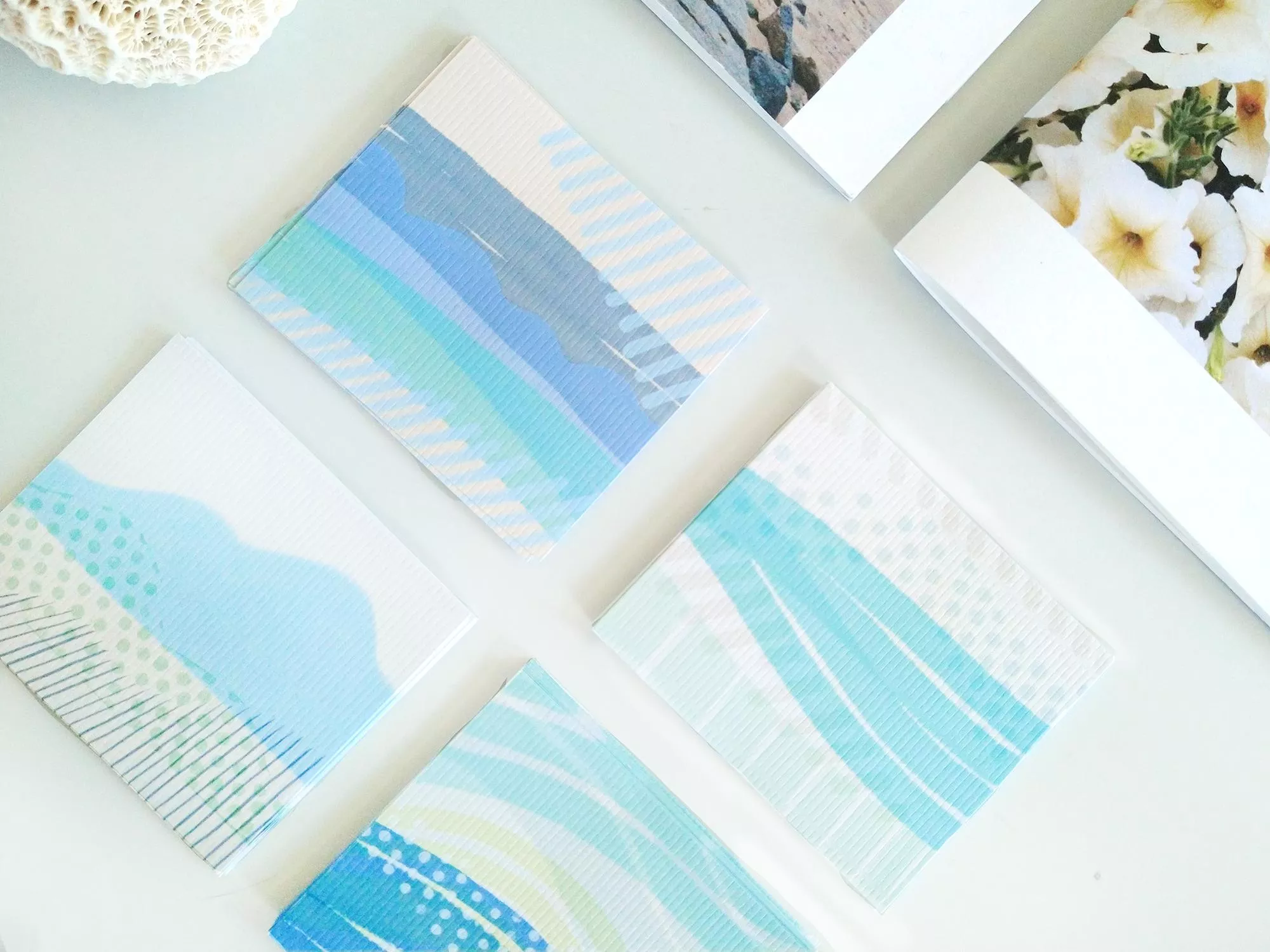 無色綻放｜海的模樣-骨紋紙 40入 (4款各10入)