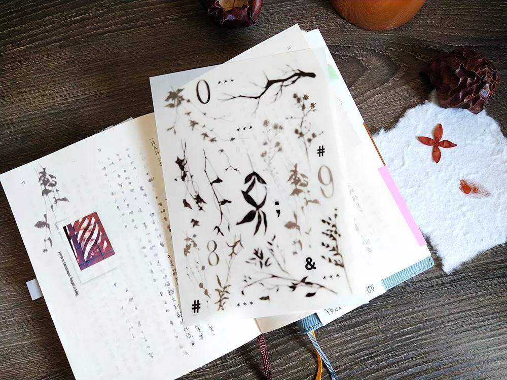 無色綻放｜疏影-轉印貼紙 無白墨  1入