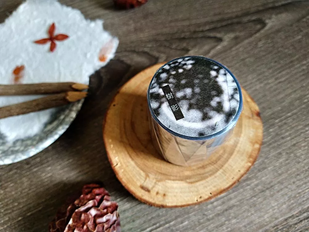 無色綻放｜樹影-亮面PET膠帶 50 mm X 5m，55cm 循環，無白墨