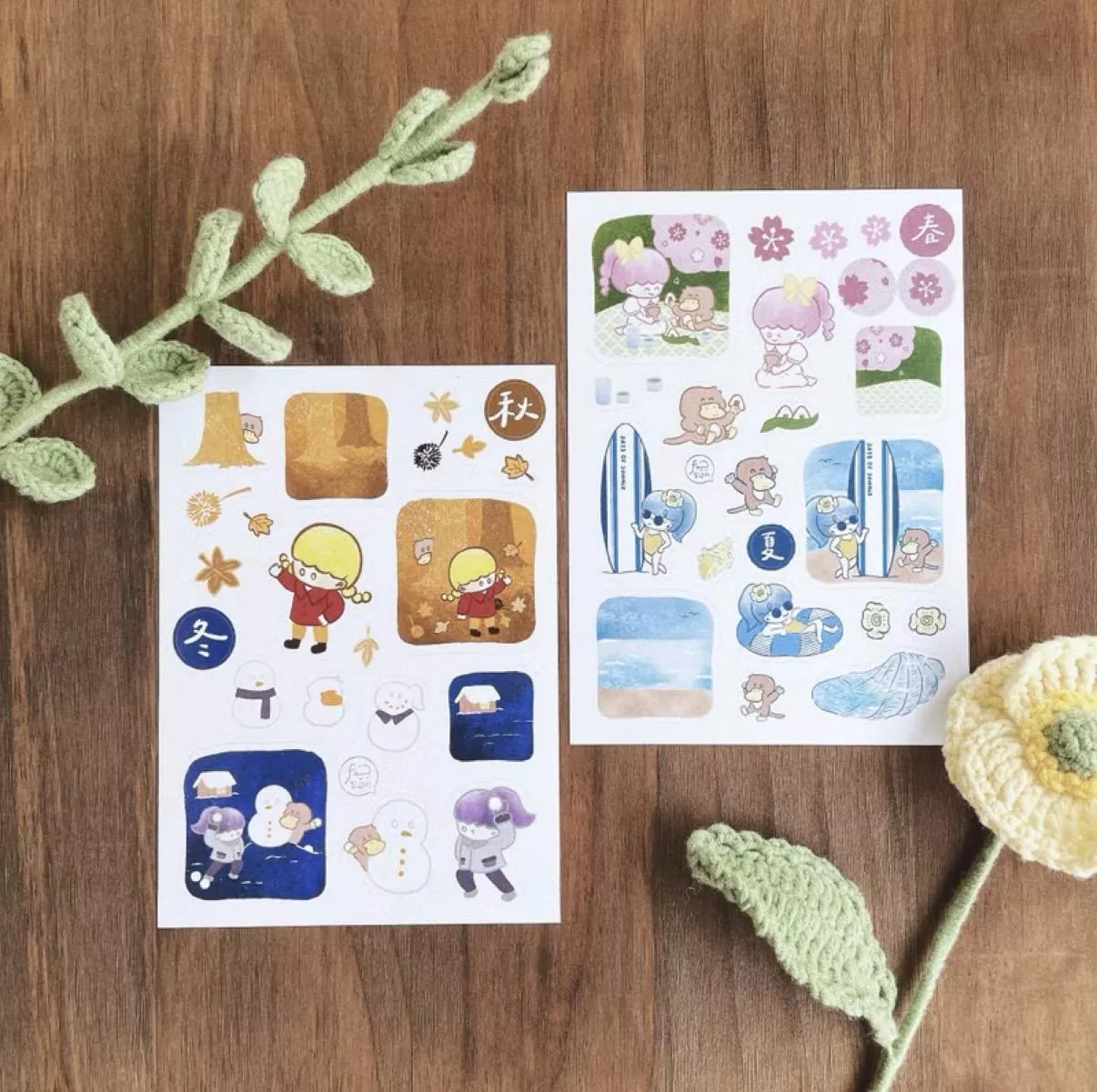 FaFa製造所｜四季 模造貼紙