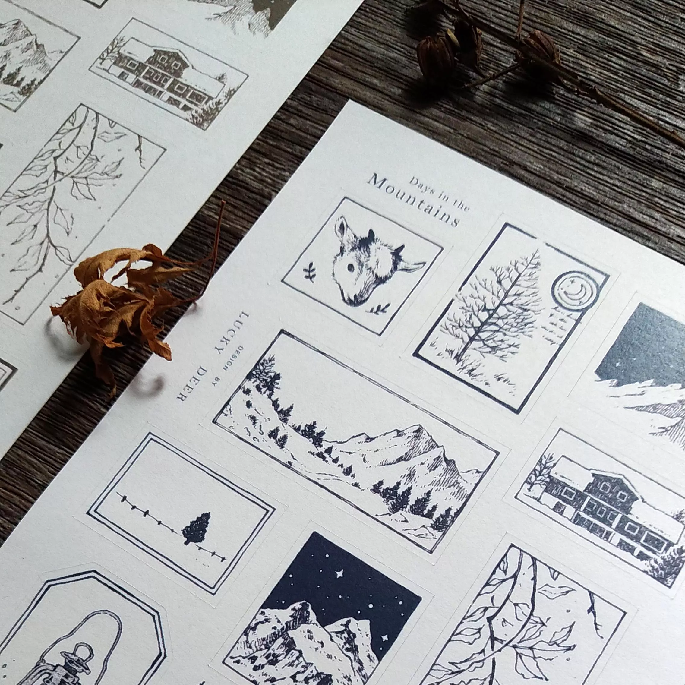 杏仁鹿｜羊先生的地盤 - 深藍+深綠 ( 2入 ) 割型貼紙