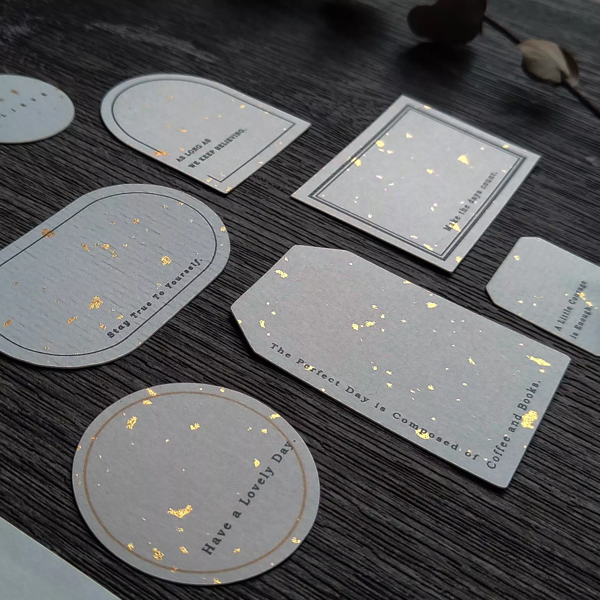 杏仁鹿｜金箔素材貼紙包 A  ( 7入 )