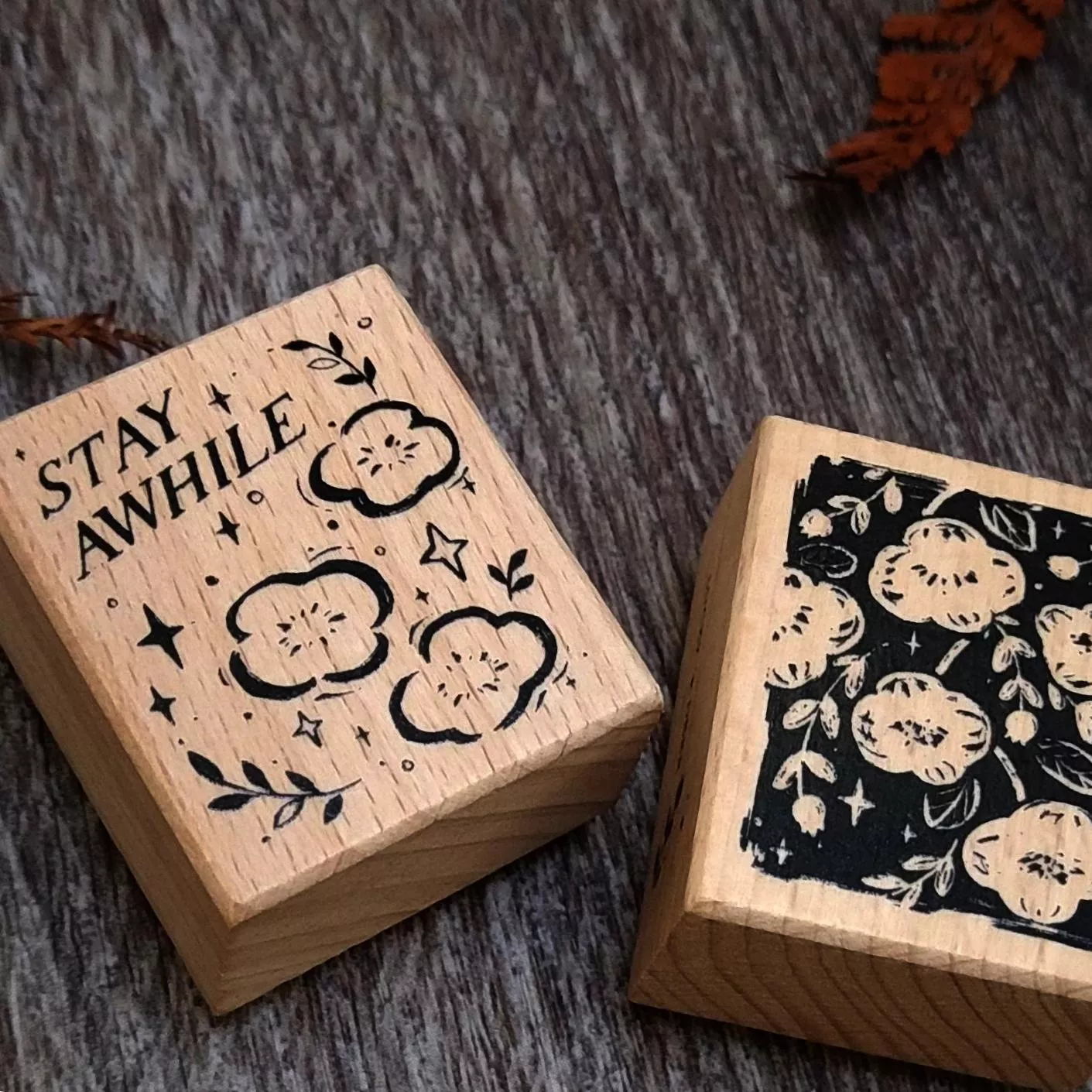 杏仁鹿｜停一會兒 叢花印章組