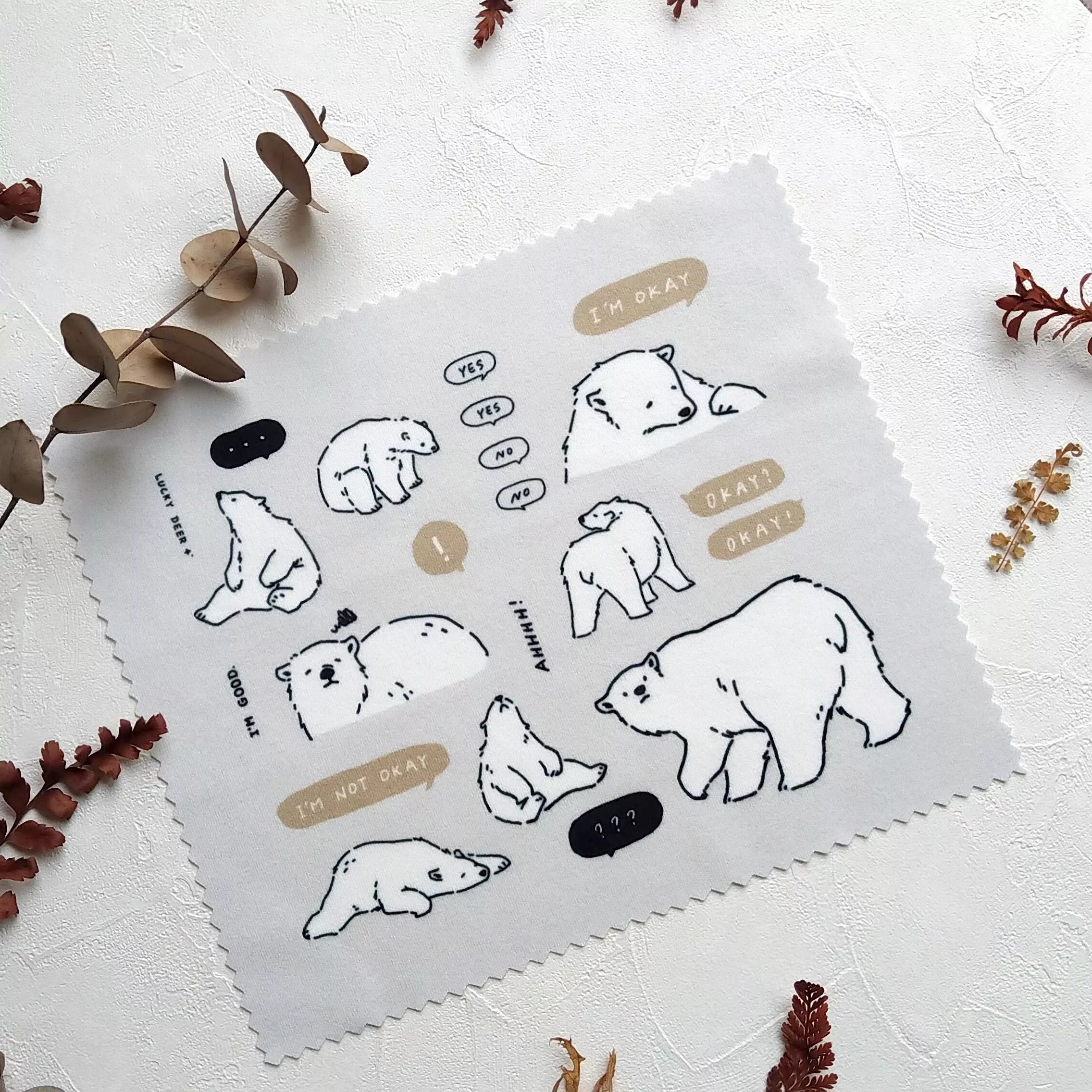 杏仁鹿｜北極熊 拭淨布