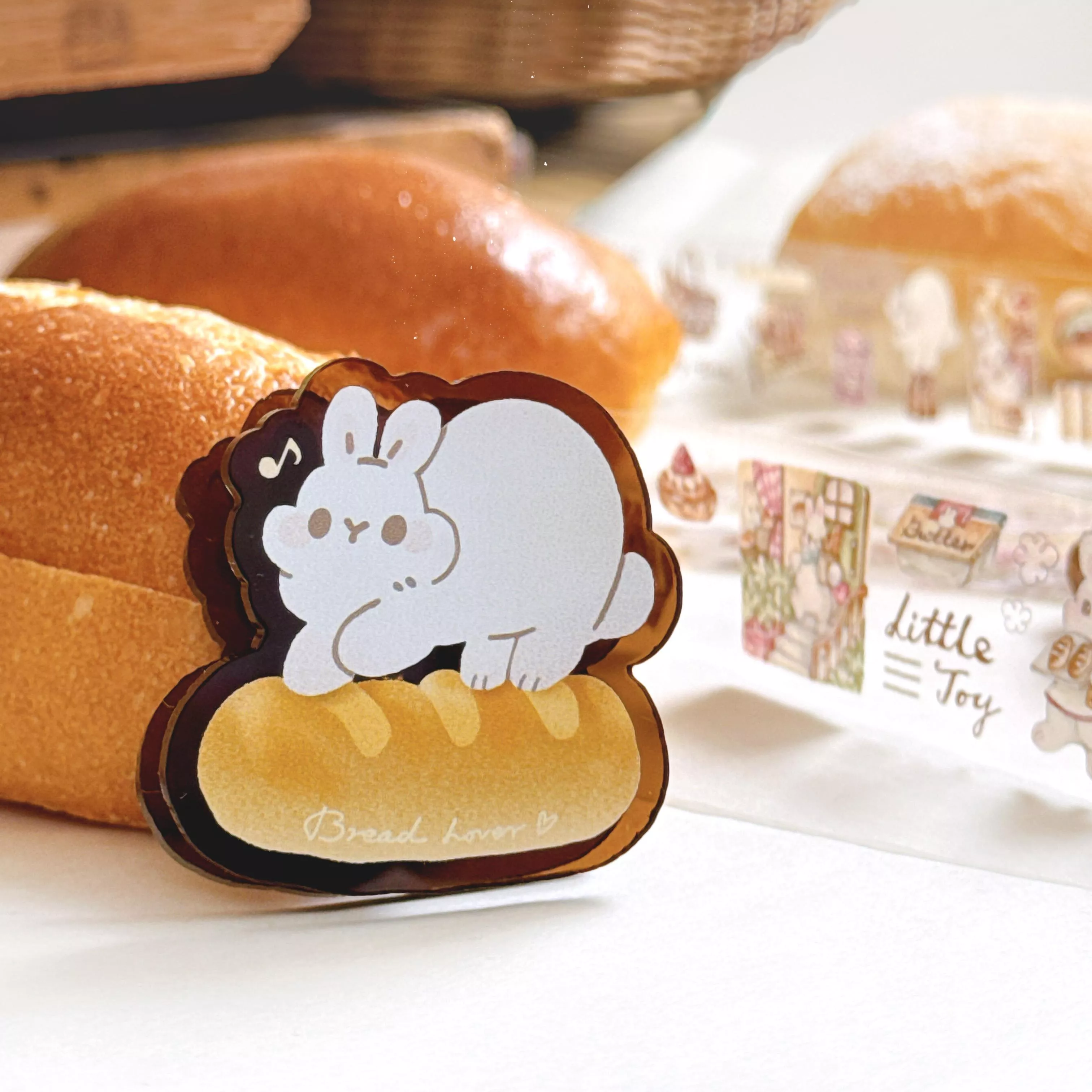 Pei+Pei Studio｜小兔麵包－壓克力夾