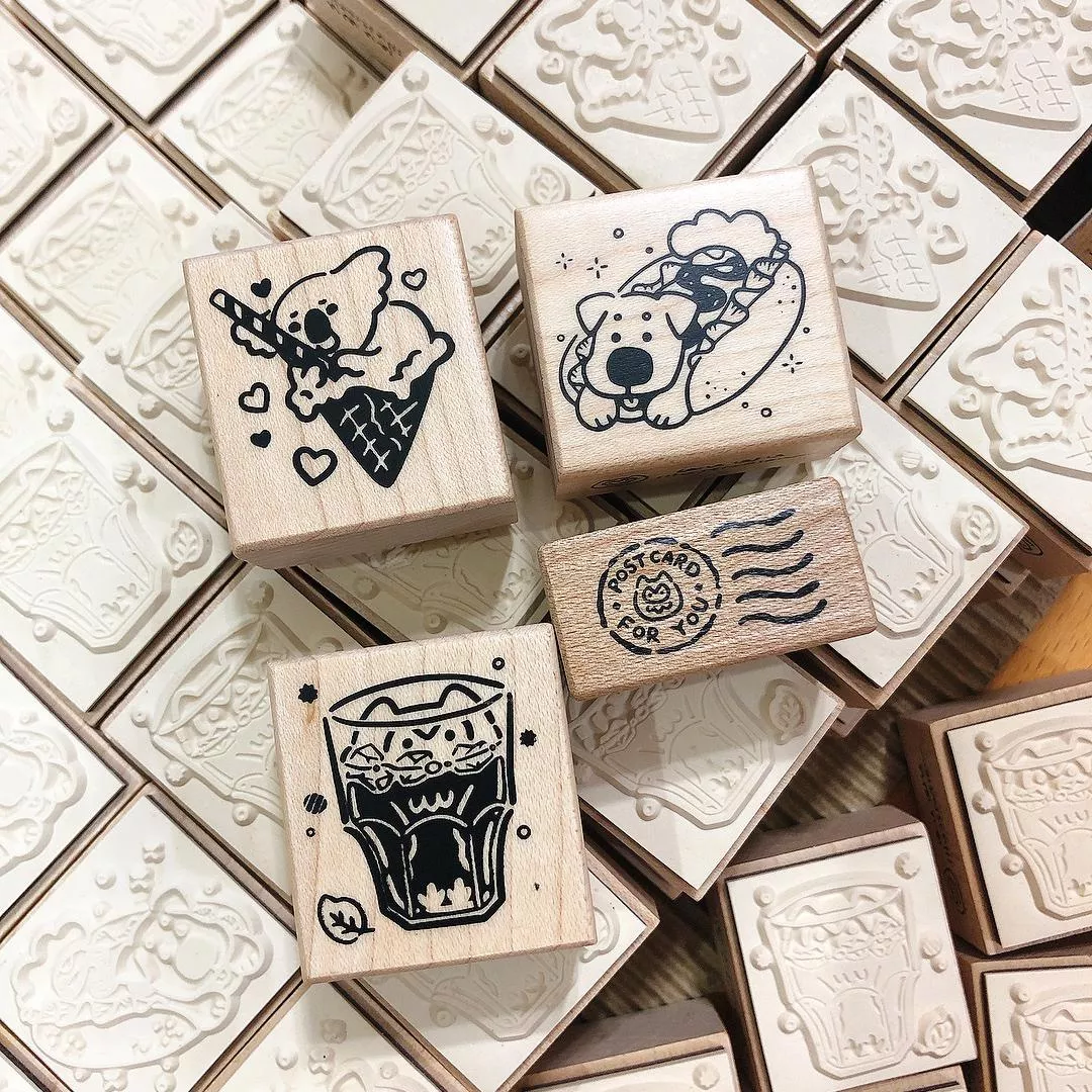 wuwu插畫｜楓木橡皮章 系列