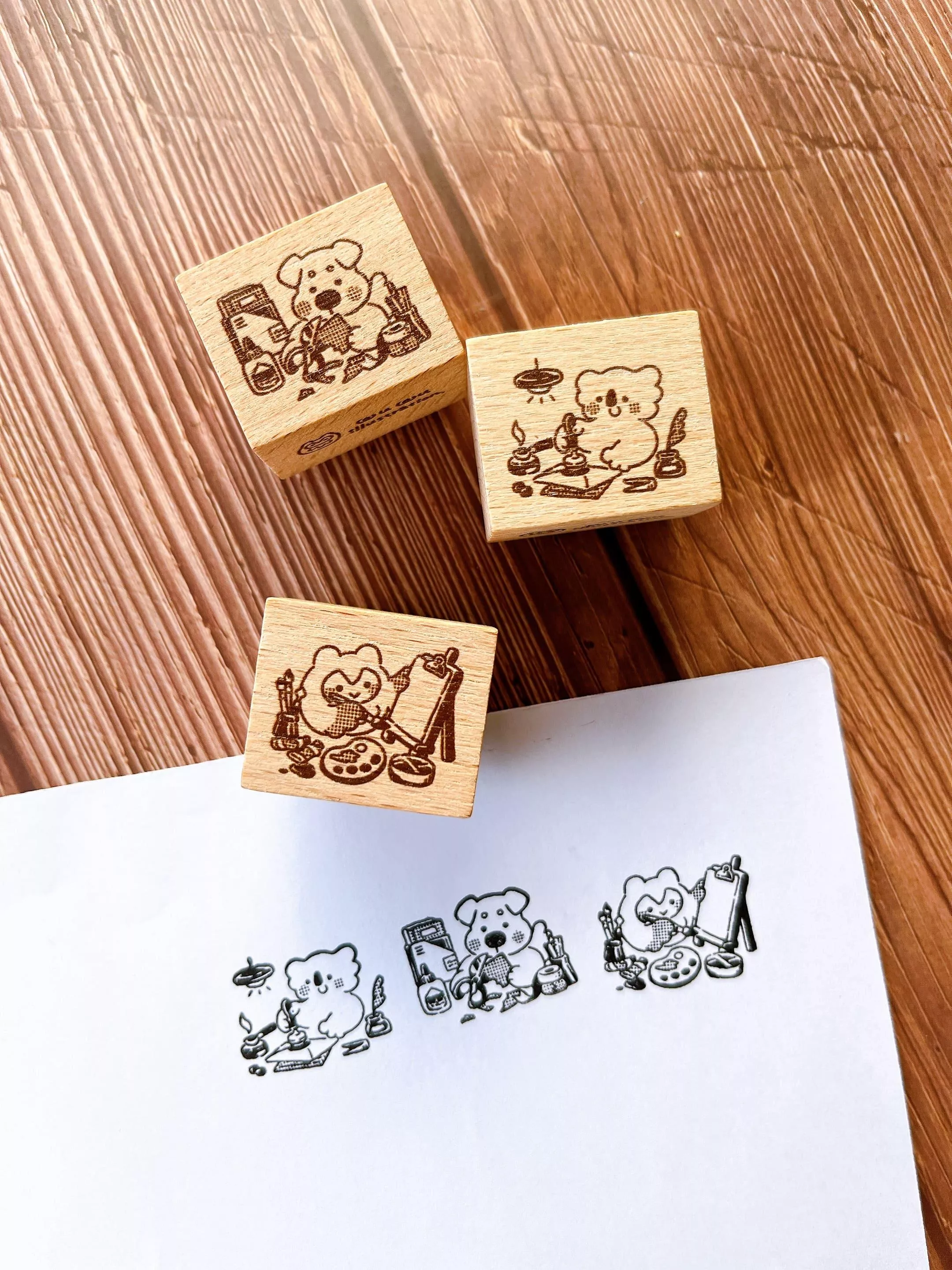 wuwu插畫｜山毛櫸木印章 系列