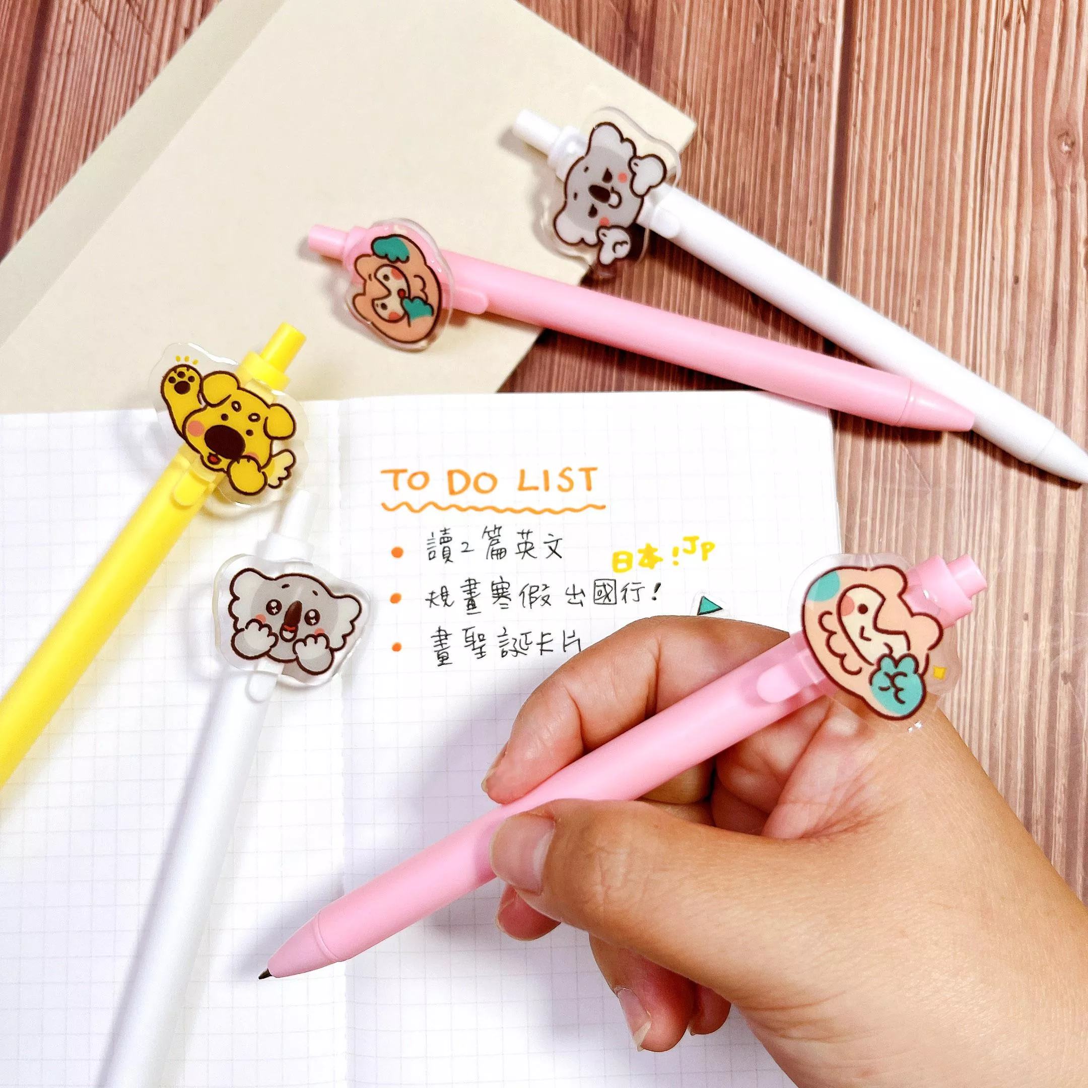 wuwu插畫｜滴膠壓克力中性筆 系列