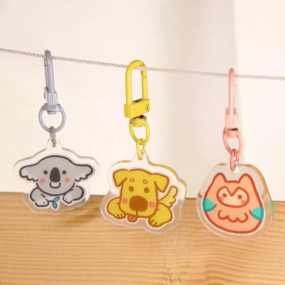 wuwu插畫 ｜wuwu夥伴壓克力吊飾