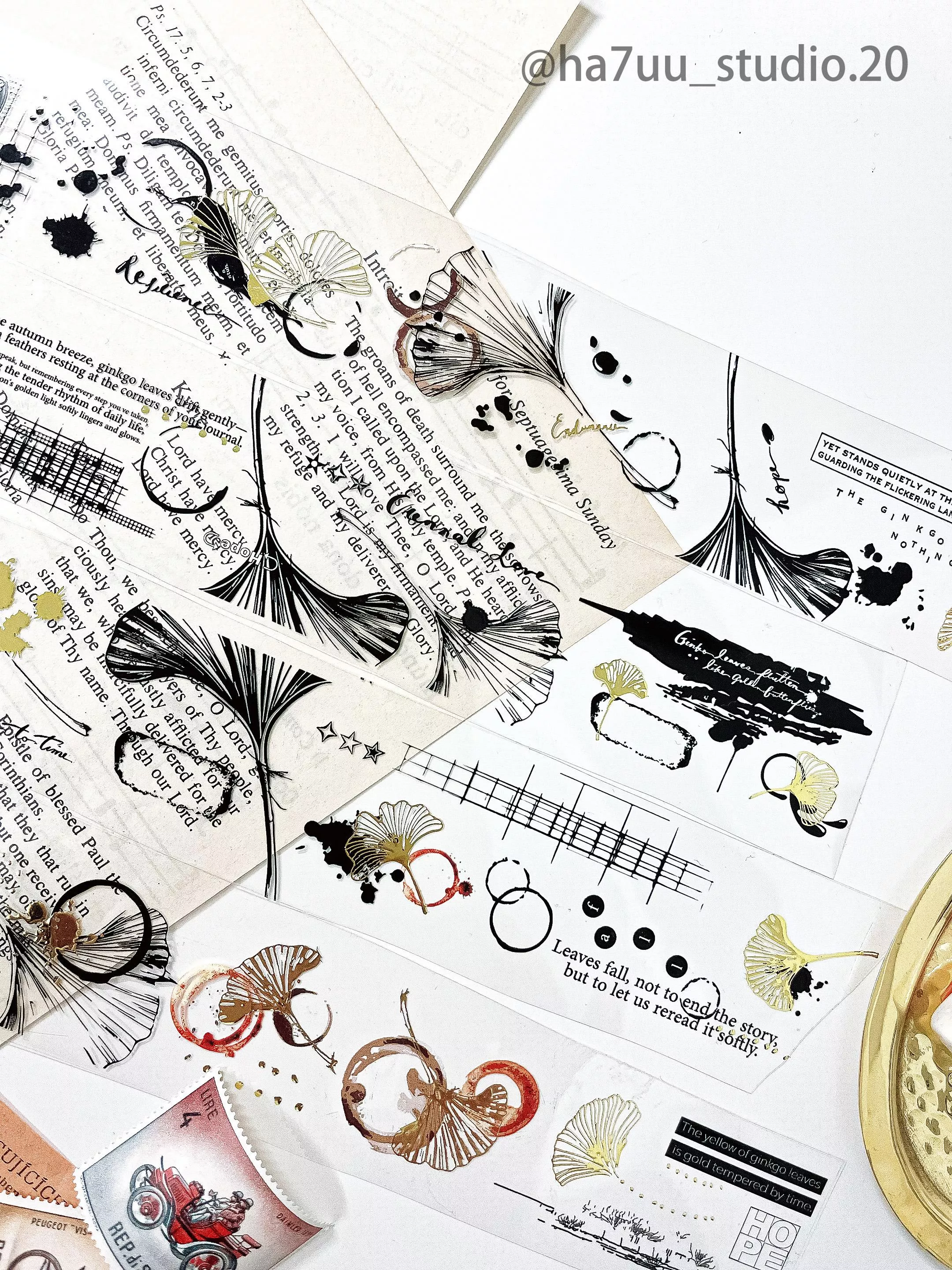 HA7UU｜銀杏與漬 亮面PET膠帶