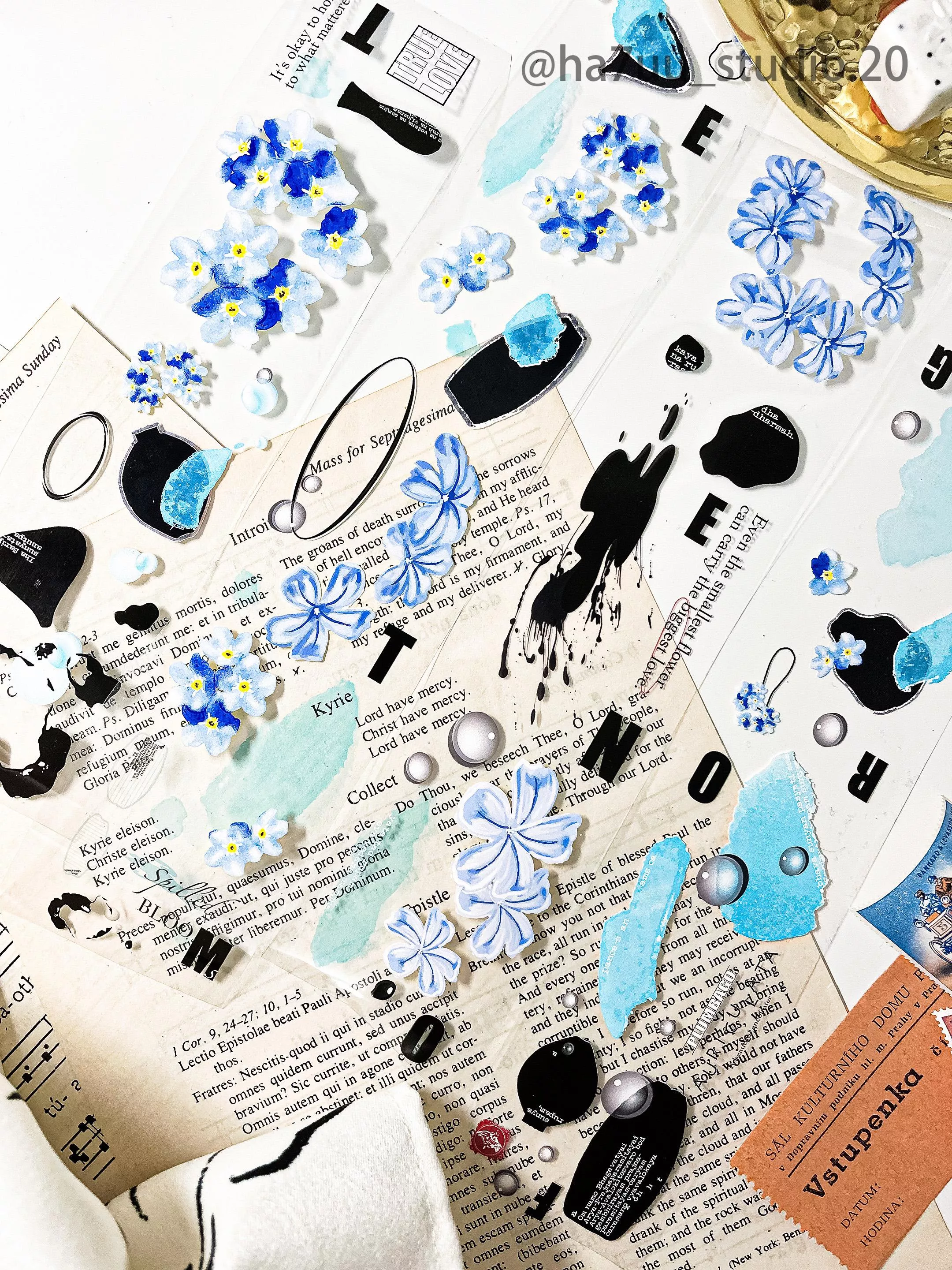 HA7UU｜花習作.翻花 亮面PET膠帶