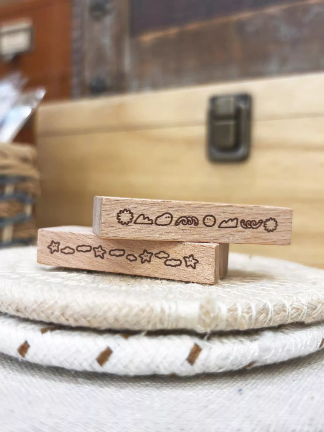 繭花｜長形印章 系列 ( stars and friends / play with me )