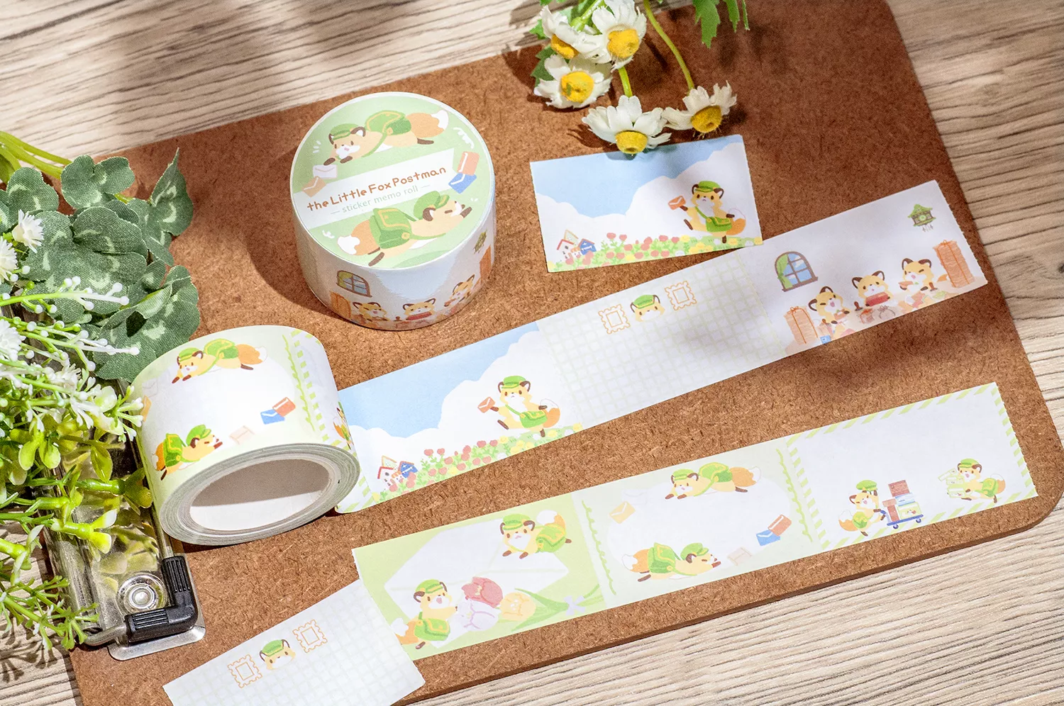 狐日和｜狐狸郵差便利貼紙捲