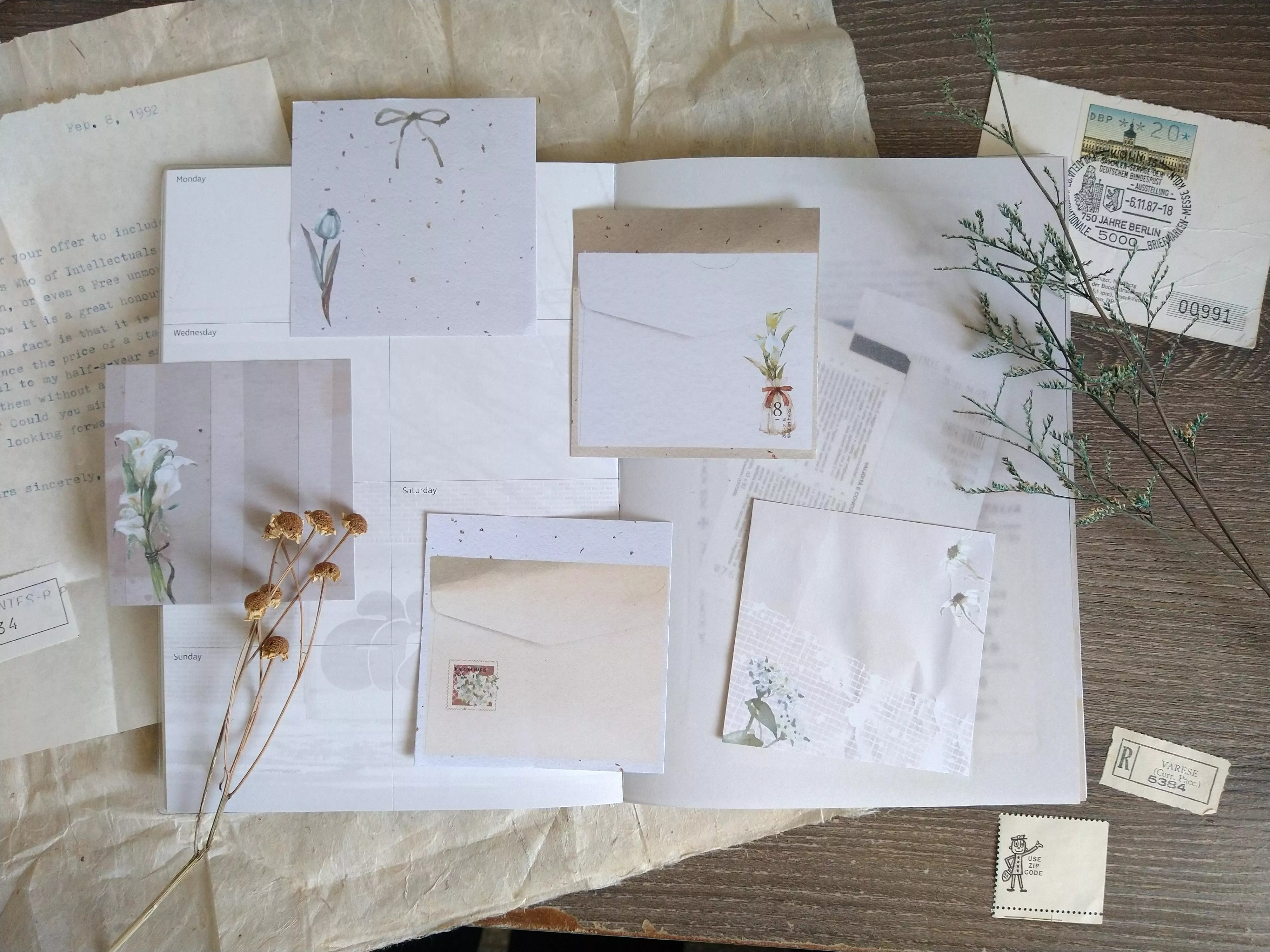 無色綻放｜海之花房 方形便條紙 50入