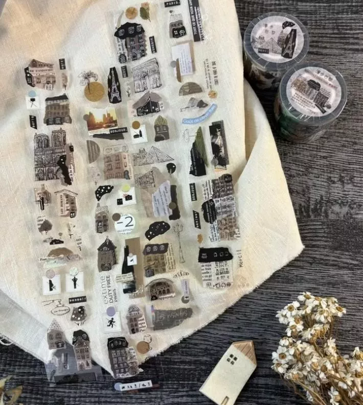 好築藝｜漫步巴黎 亮面PET紙膠帶