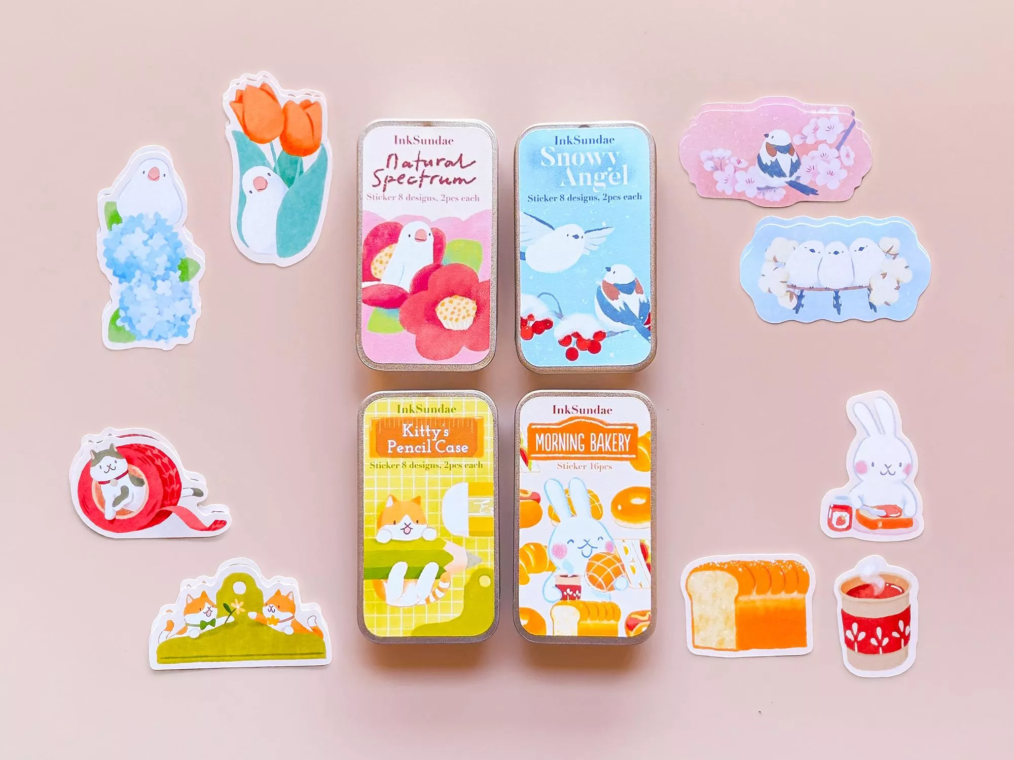 Inksundae｜迷你鐵盒貼紙