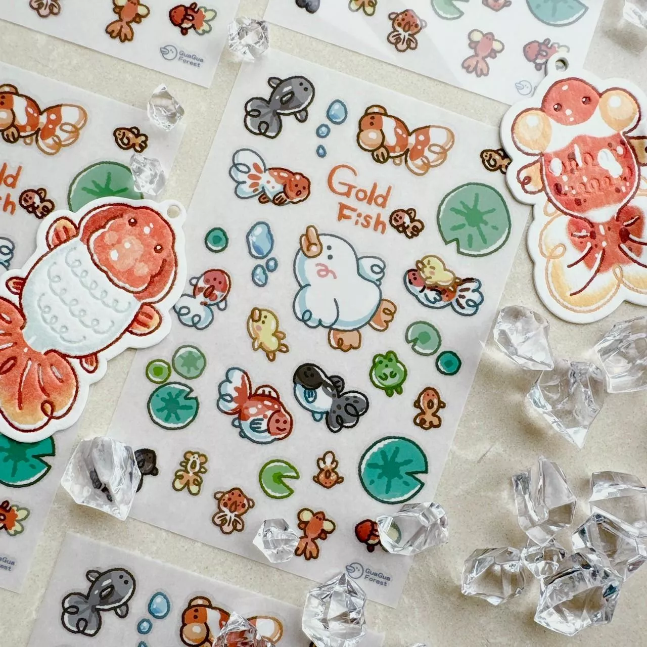 呱呱森林｜轉印貼紙系列 II (金魚/塗鴉呱呱/畫框/呱呱藝術家)