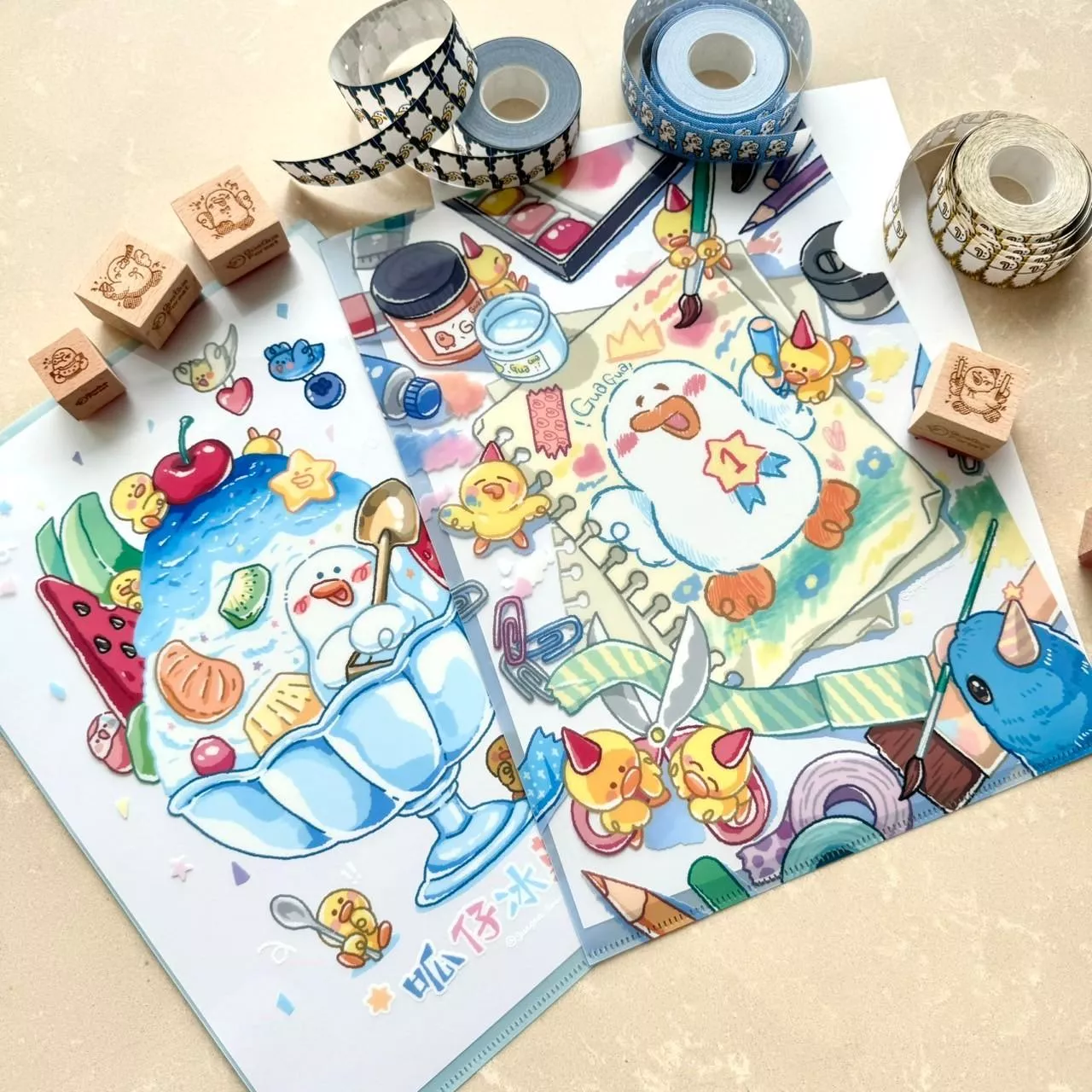 呱呱森林｜A4資料夾 ( 呱呱冰菓舖 / 文具小精靈 )