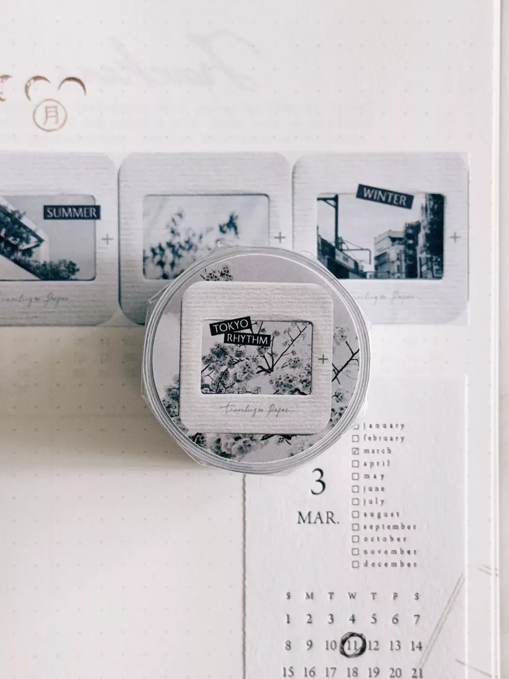 紙上旅行｜Tokyo Rhythm 5cm 帶撕線紙膠帶