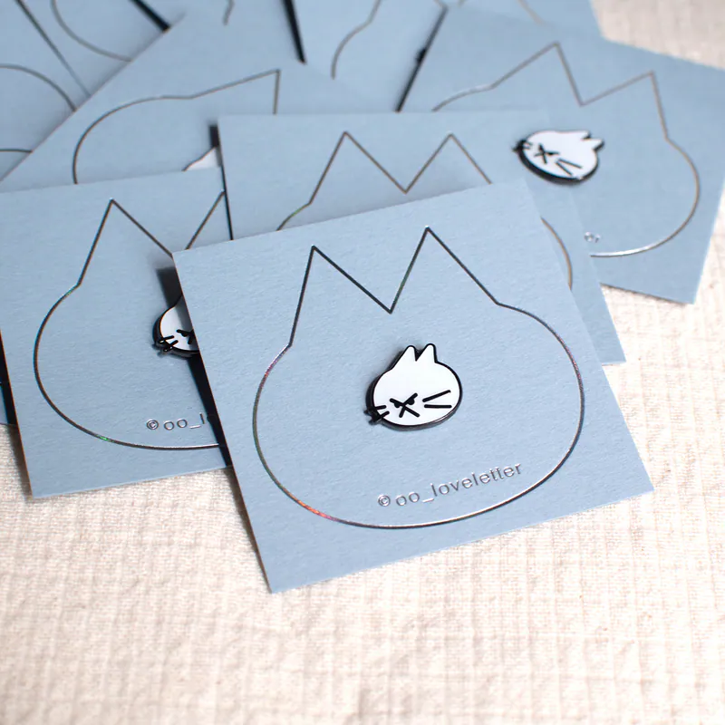 寫情書的人｜森氣貓貓迷你pin