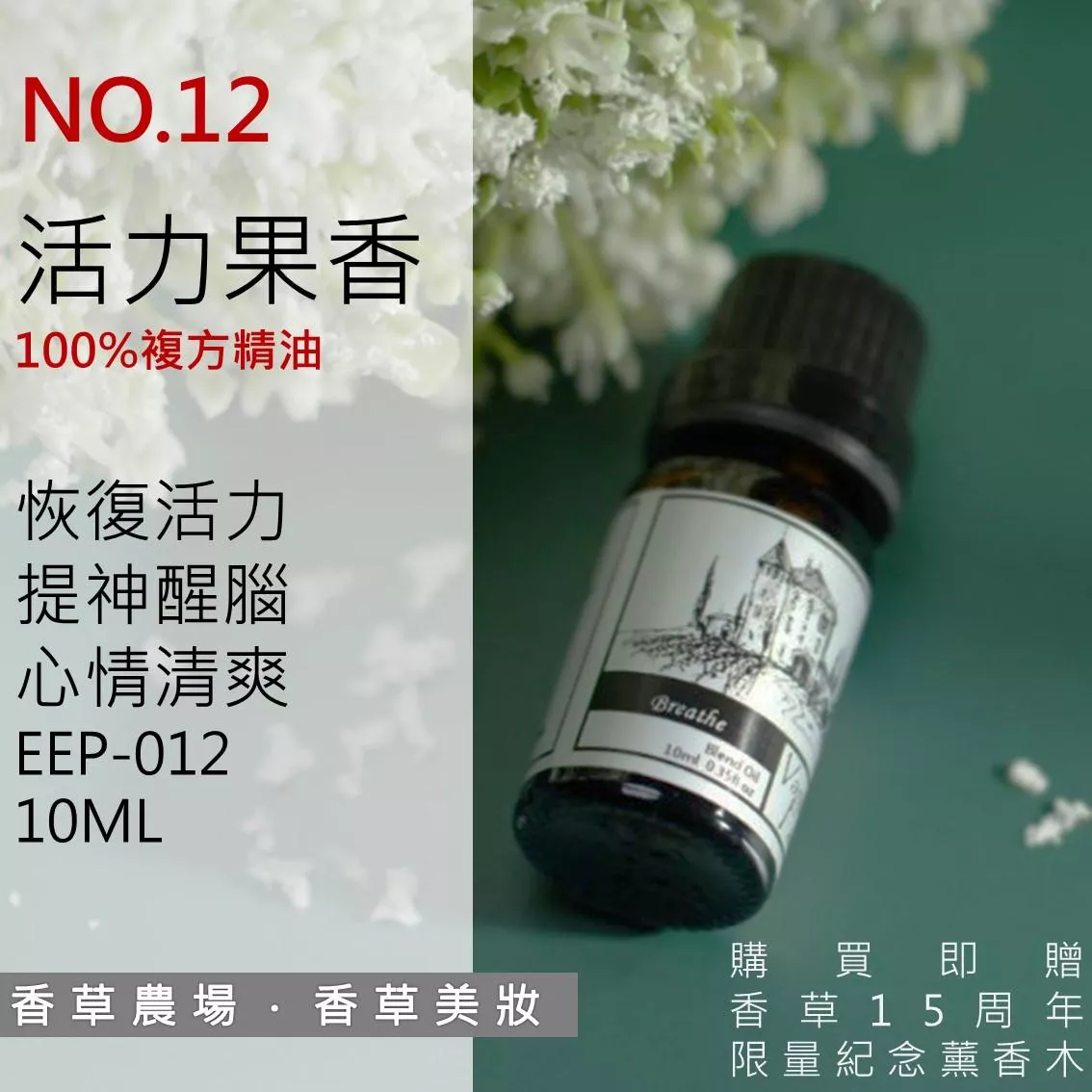 活力果香 100%純複方 薰香 精油 10ml 純天然 無香精 提神醒腦 早晨活力  擴香 EEP-012