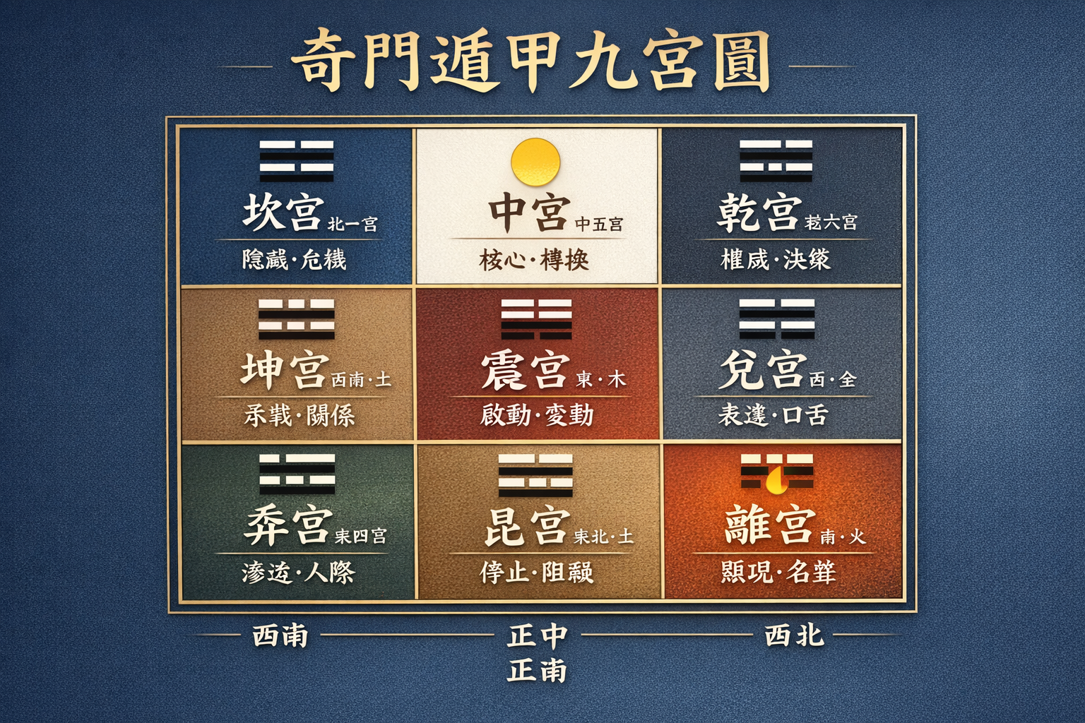 奇門遁甲｜九宮格解釋