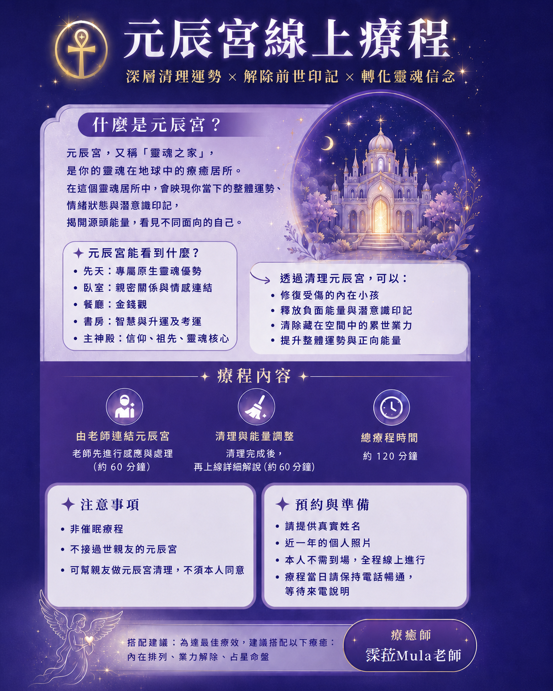 個人療程｜元辰宮線上代觀與調整