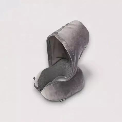 Travelmall 舒適記憶旅行連帽頸枕－灰色版