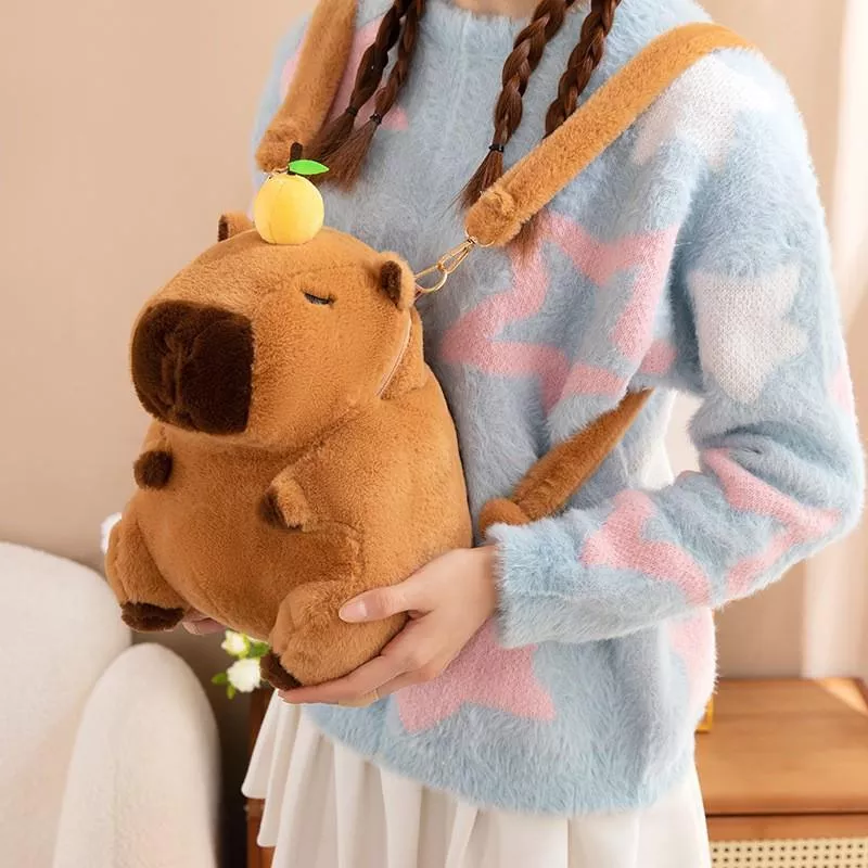 🌟萌包界新星！可愛犯規！🍊頭頂小橘子😍萌翻你的心~ 💛頂著橘子的水豚包