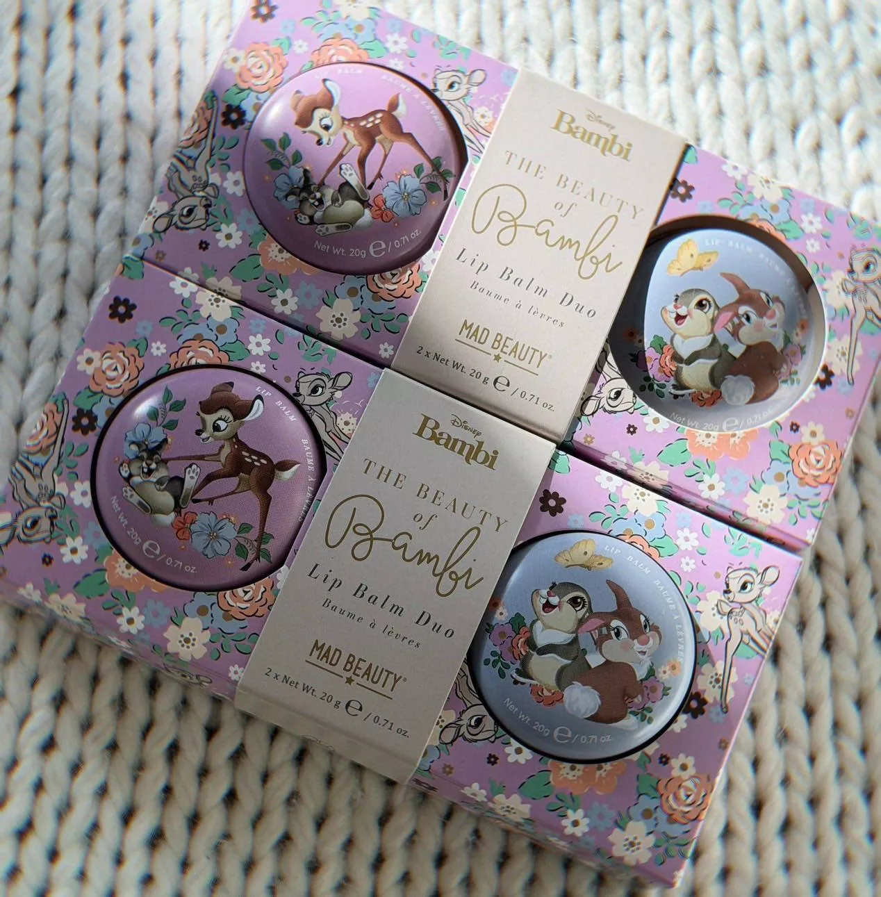 美國迪士尼小鹿斑比護唇膏組#隨時結單