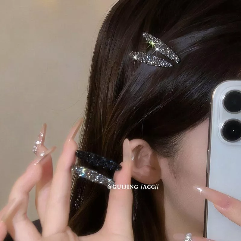 W氣質微閃碎鑽髮夾【一組10入】