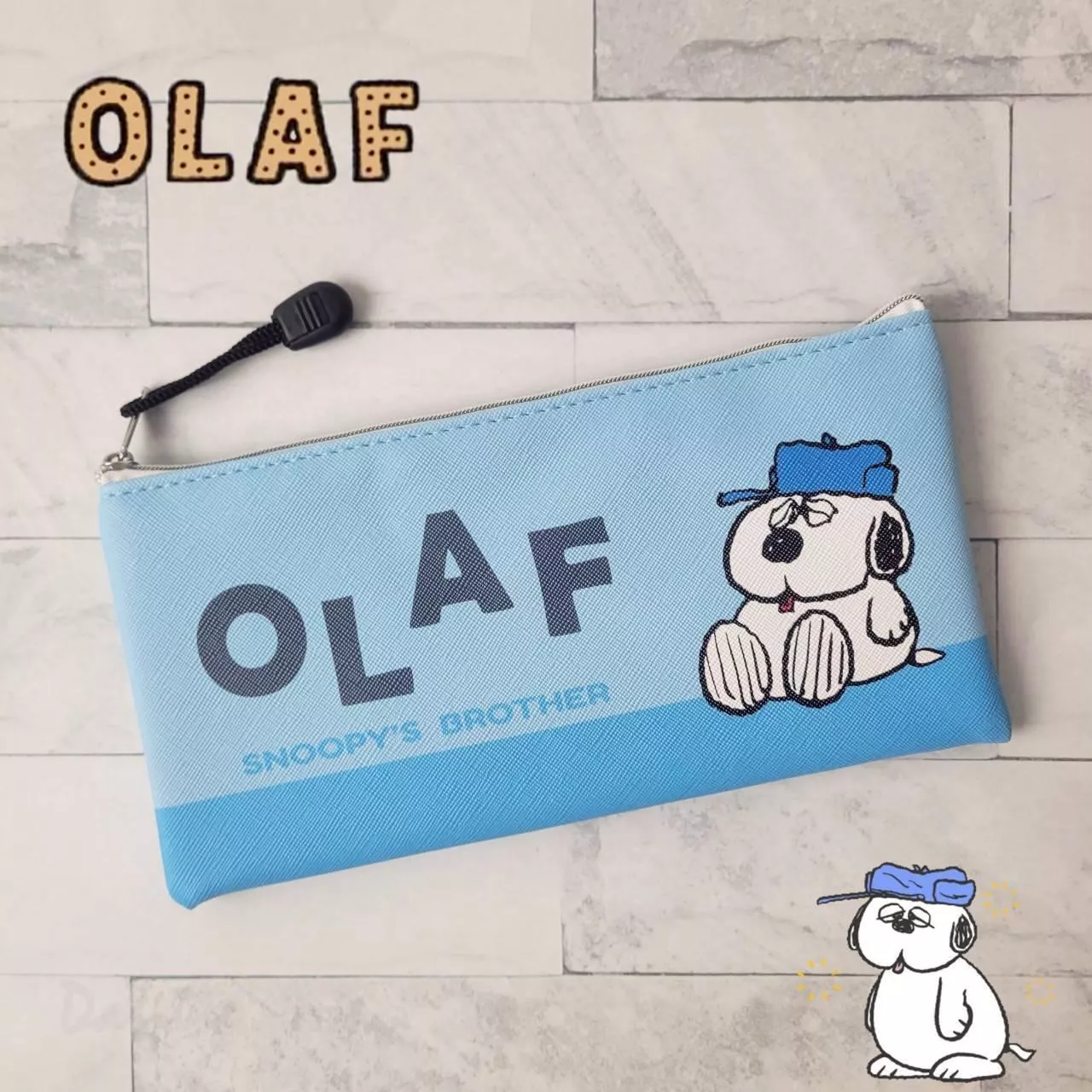 皮質拉鍊袋-史努比 SNOOPY PEANUTS 正版授權(大的)