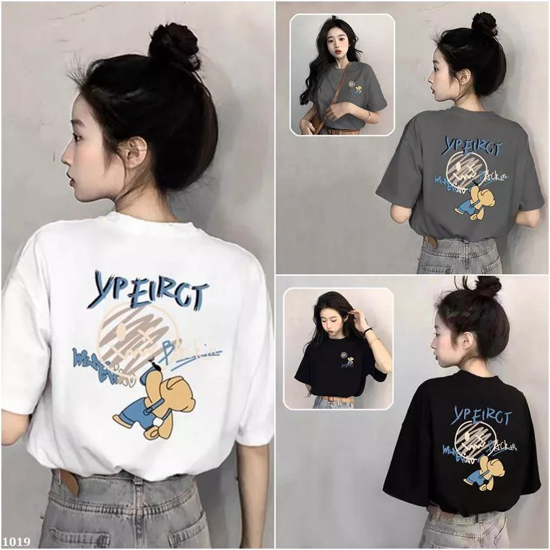 C51-1019 胖MM大碼純棉印花短袖T恤