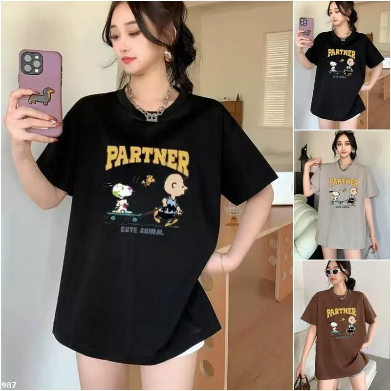 C51-987 胖MM大碼純棉卡通印花短袖T恤