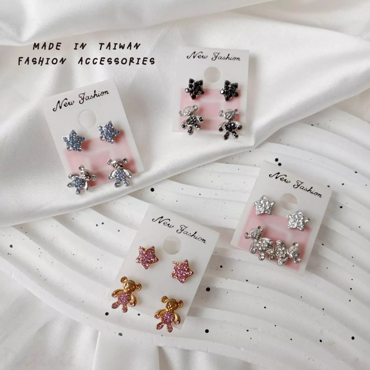 多款 鑲鑽 造型耳環♡