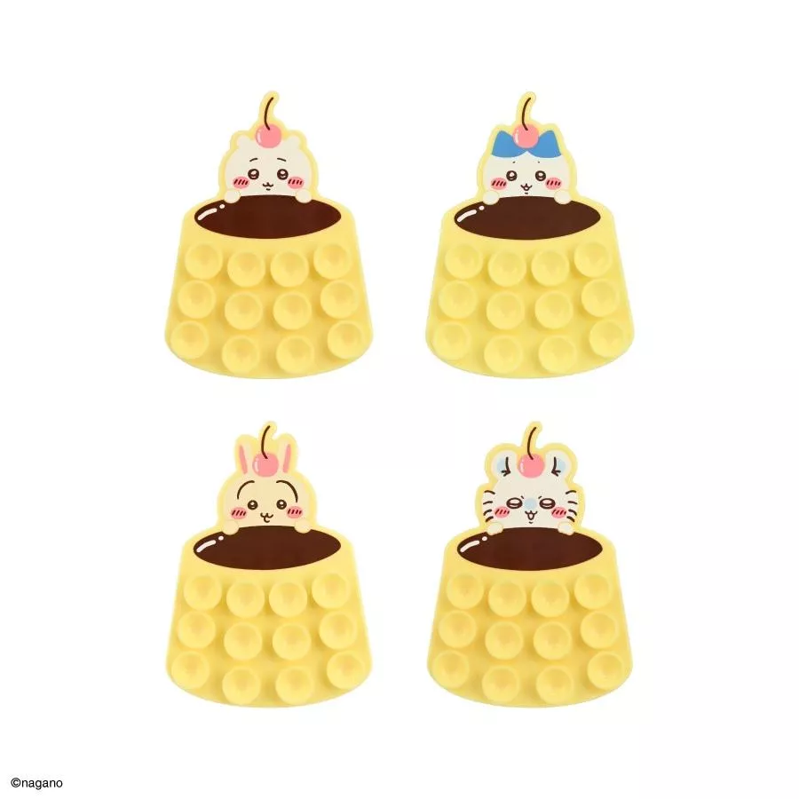 #預購  6-7月出貨【吉伊卡哇 ちいかわ Chiikawa】ペタスマ｜布丁造型吸盤矽膠貼｜手機吸附支架