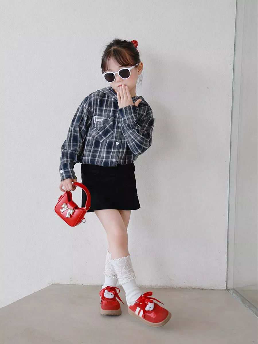 WITHPLAY親子裝率性格紋襯衫 CWP-S25Q6-小孩