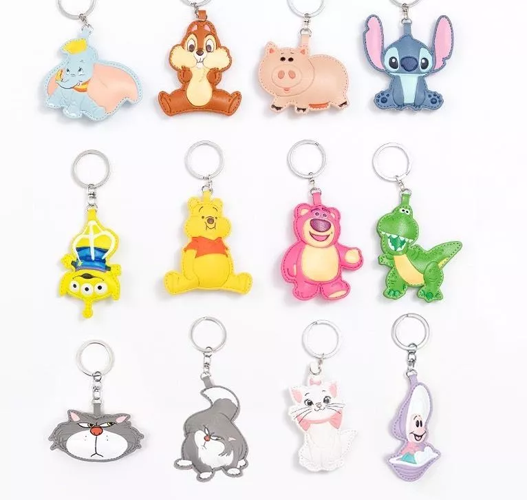正版授權 迪士尼皮料造型鑰匙圈