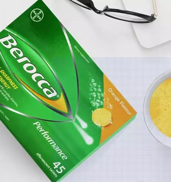Berocca 維他命C發泡錠 45片(柳橙口味)