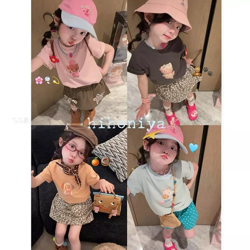 多巴胺Q版卡通女童短袖T恤