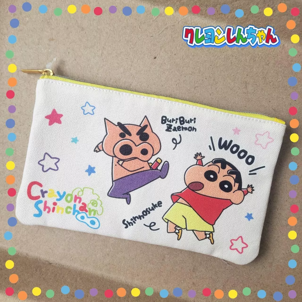 帆布拉鍊袋-蠟筆小新 CRAYON SHINCHAN 正版授權