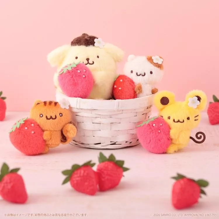 專賣店限定 草莓系列絨毛吊飾-布丁狗30週年 正版授權
