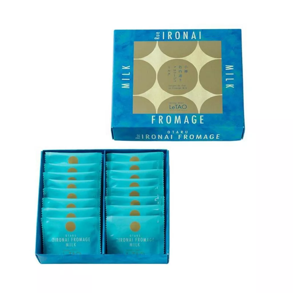 【LeTAO 小樽洋菓子舖】小樽色內通り フロマージュミルク｜起司夾心餅乾｜淺藍款（16枚入）
