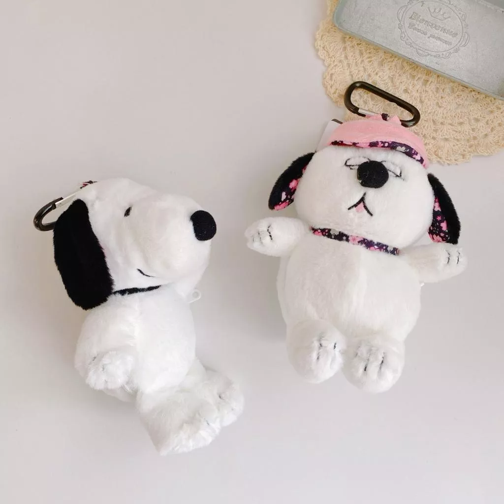 日貨 正版授權 史努比夜櫻系列娃娃收納購物袋