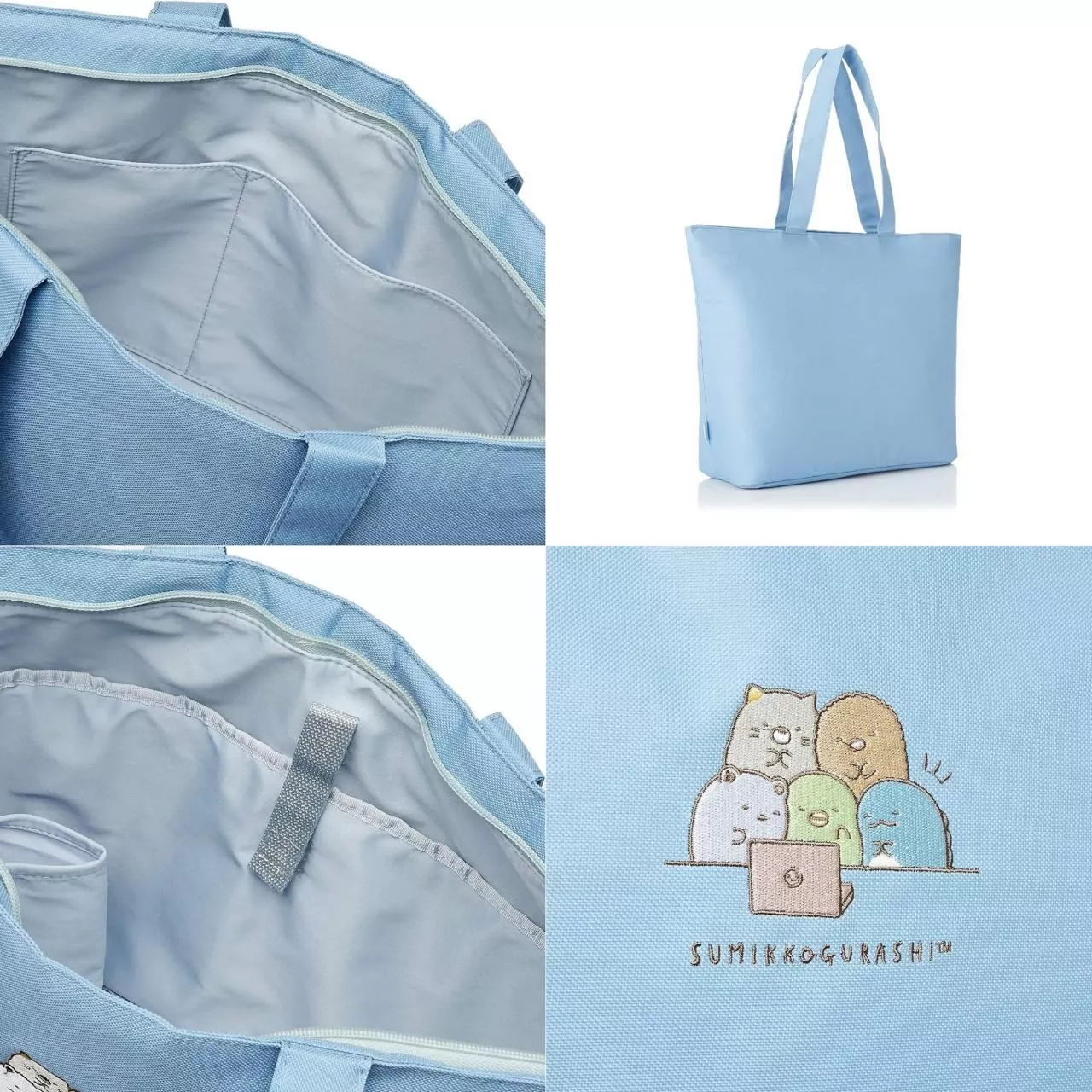 防潑水刺繡大托特包-角落生物 sumikko gurashi SAN-X 正版授權