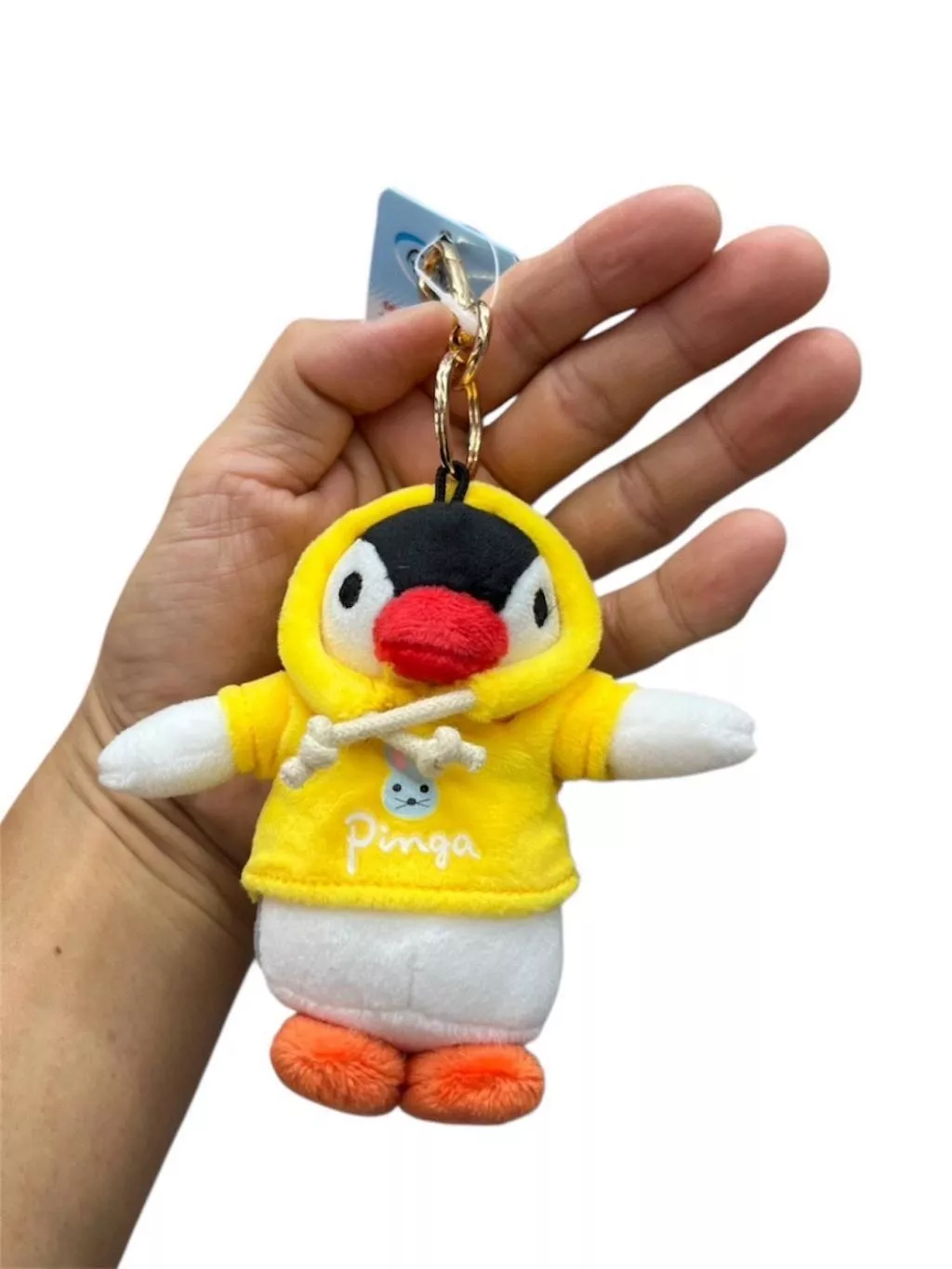韓貨 2025正版授權 Pingu / Pinga帽T造型玩偶鑰匙圈10cm