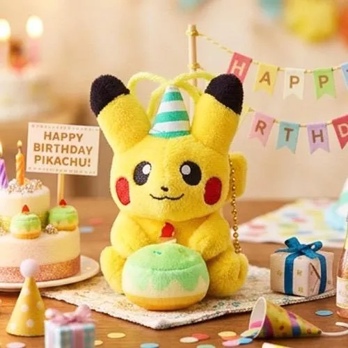 韓貨 正版授權 寶可夢生日派對系列小玩偶吊飾8cm
