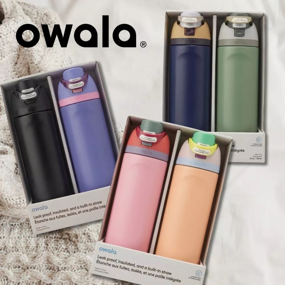 美國 us Owala FreeSip專利雙飲不鏽鋼水壺(710ml) 2入組#隨時結單