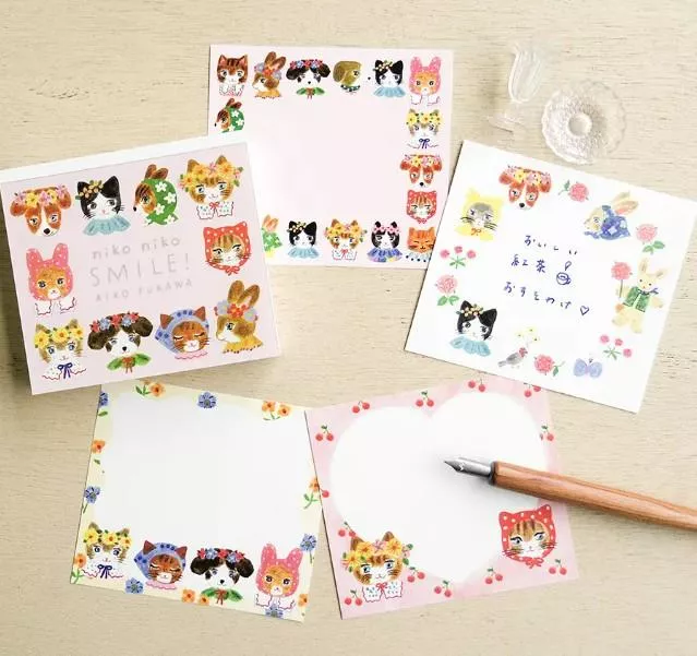 表現社｜日本直送．Cozyca x Aiko Fukawa聯名 布川愛子 插畫設計便條紙 手帳裝飾