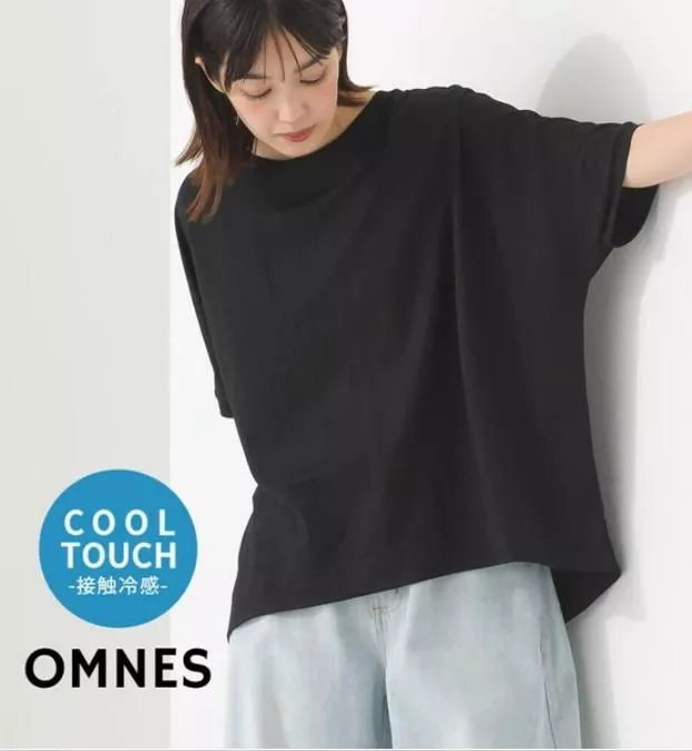 日本代購｜OMNES 涼感寬版短袖上衣  COOL TOUCH 日系寬鬆上衣